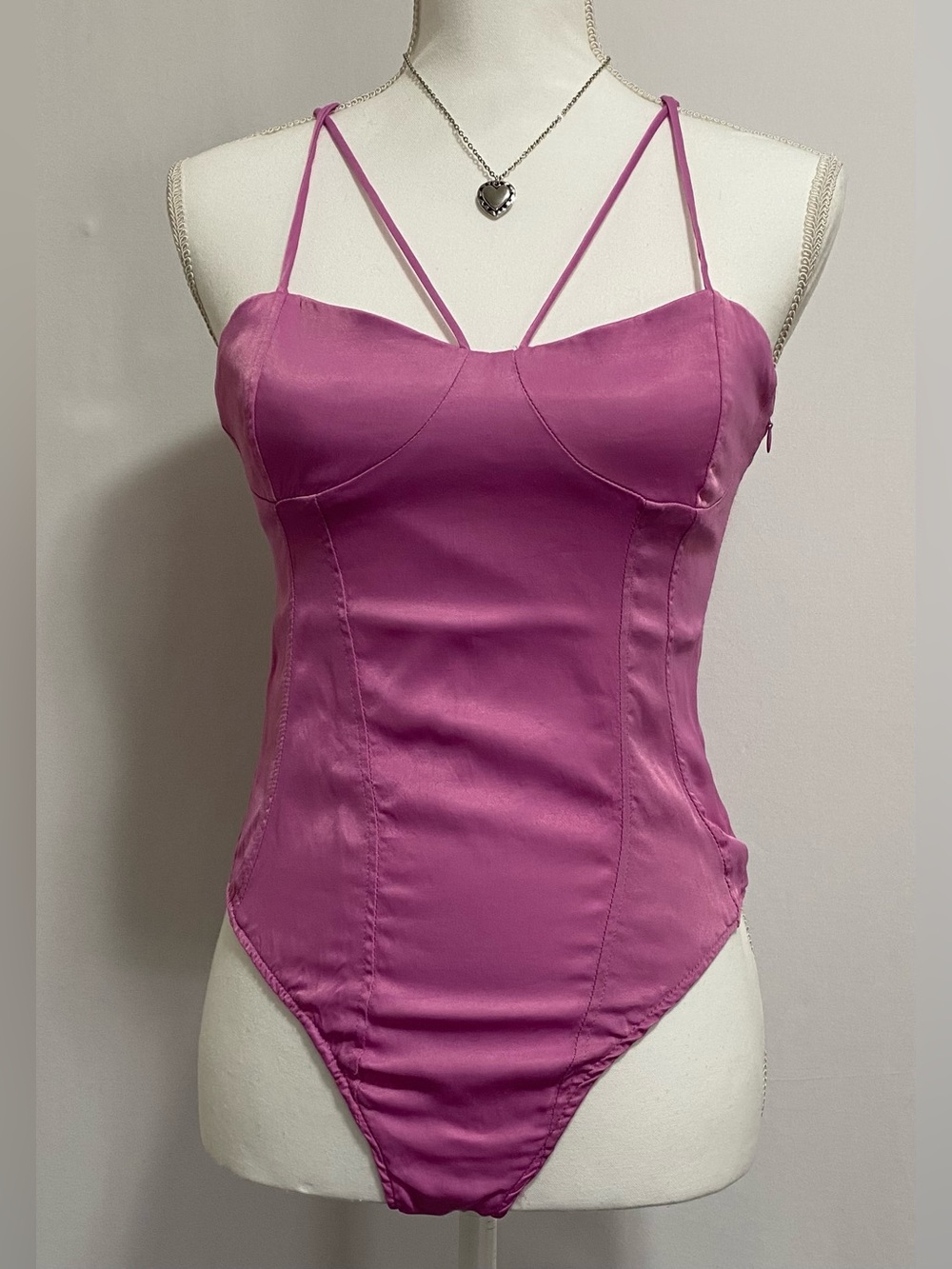 Zara Pink Strappy Bodysuit